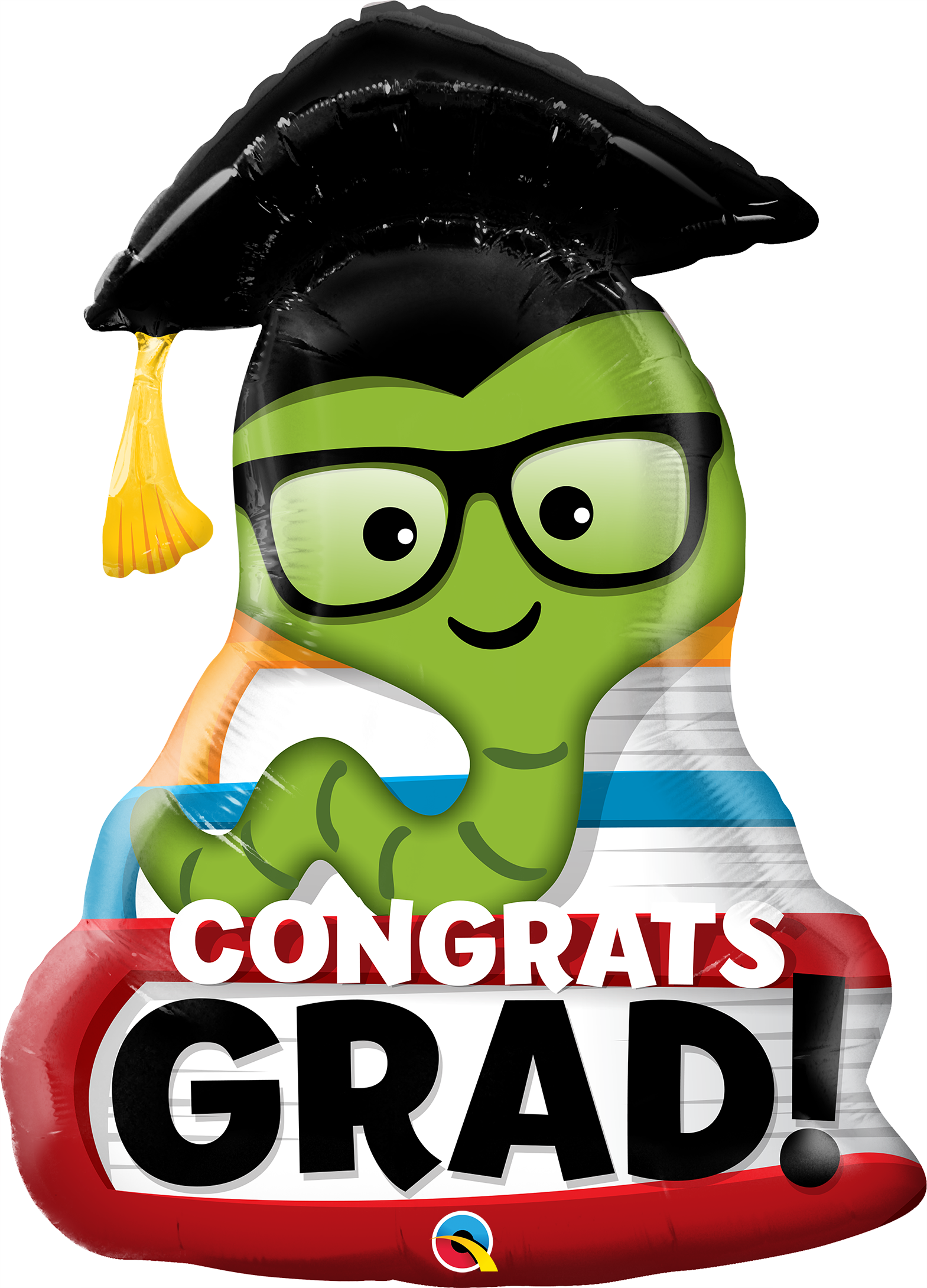55865B_55873_F congrats grad bookworm foil shape