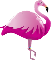 pink flamingo foil shape qualatex