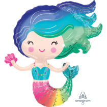 colourful mermaid foil supershape balloon