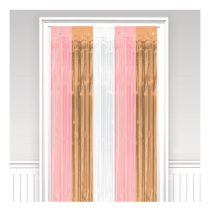 amscan rose gold blush door curtain