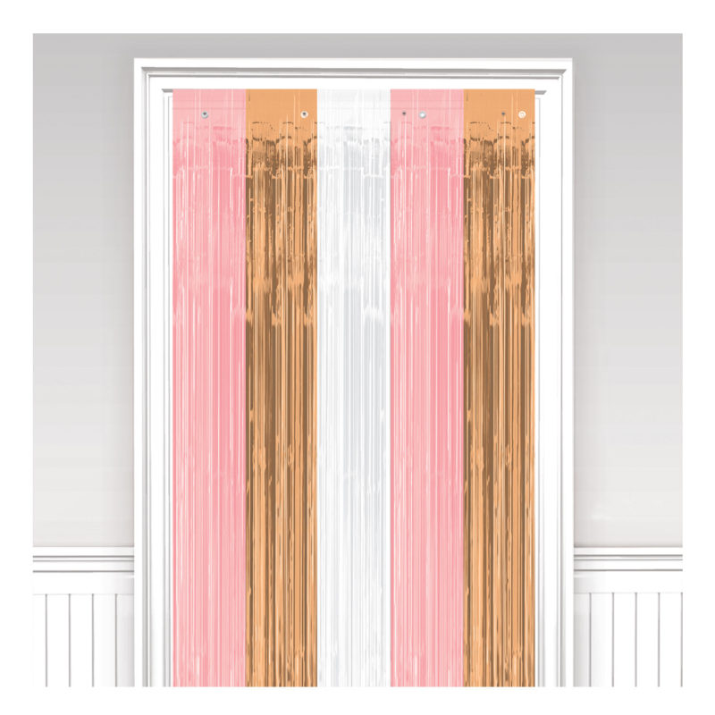amscan rose gold blush door curtain