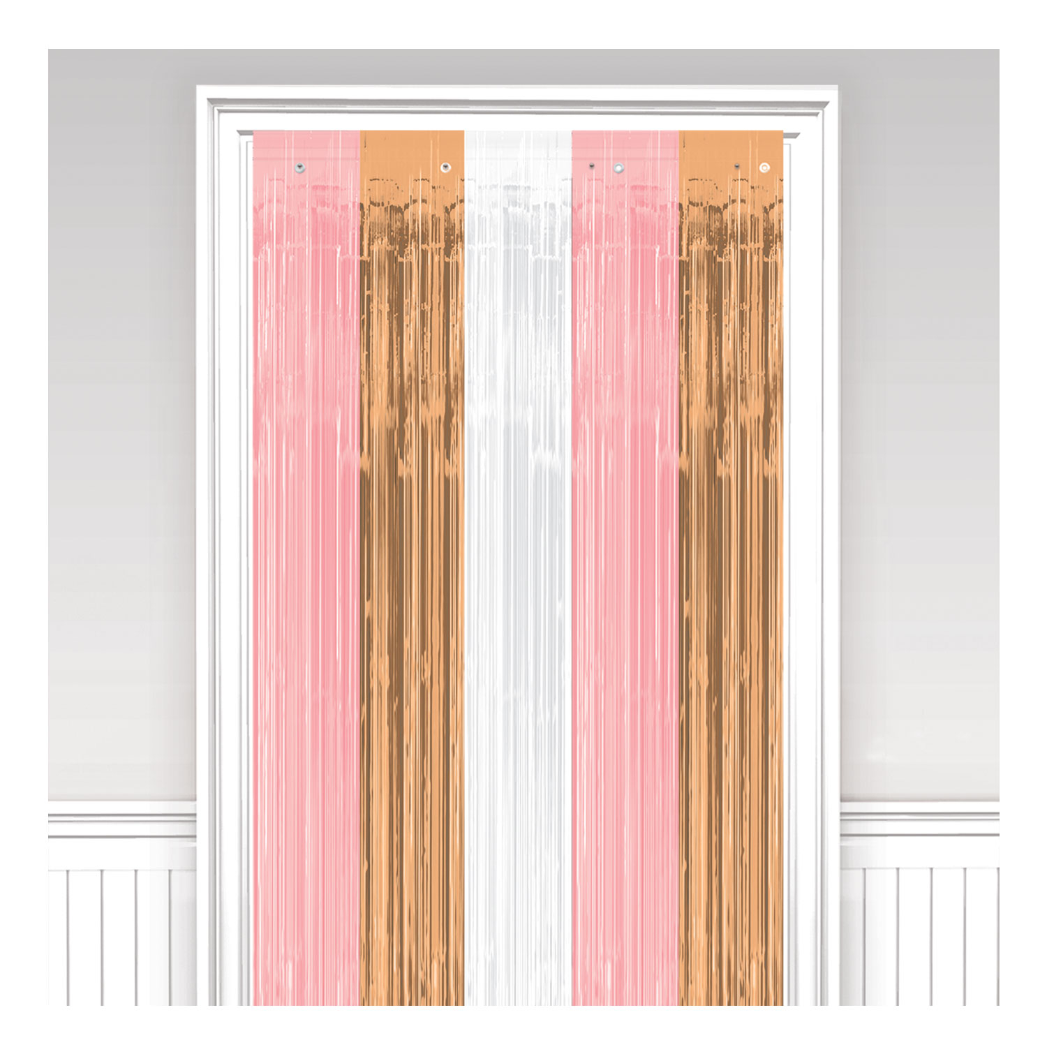 amscan rose gold blush door curtain