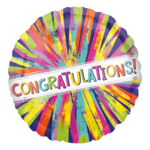 painterly burst congratulations 18" foil balloon