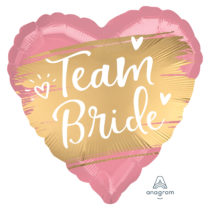 gold team bride standard foil balloon