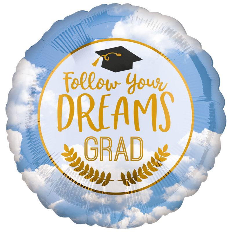 follow your dreams 18" foil balloon