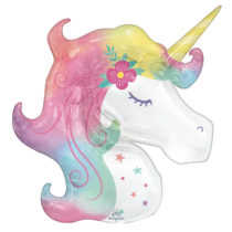 enchanted unicorn supershape foil balloon