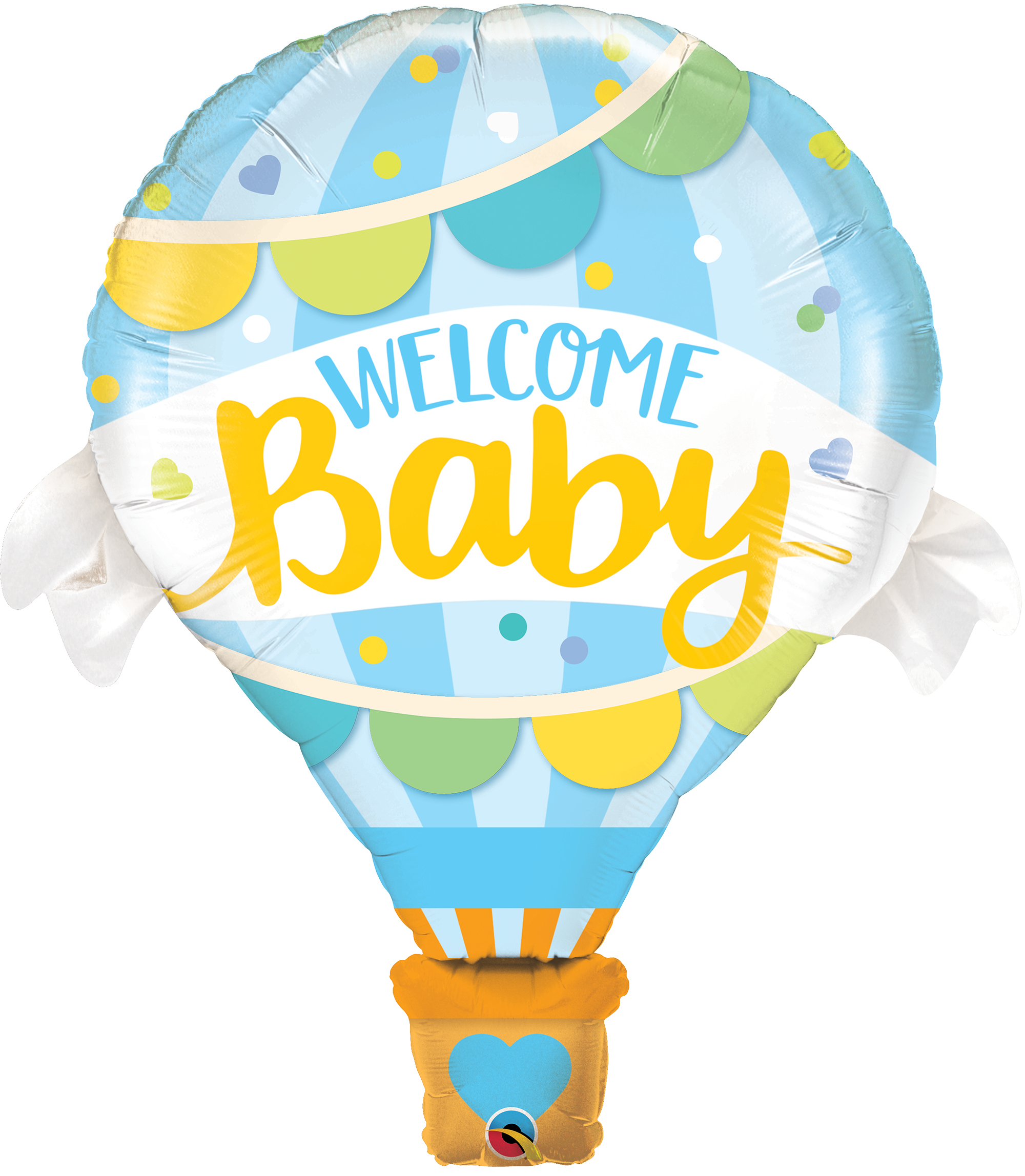 78653_78654B welcome baby blue balloon qualatex foil shape