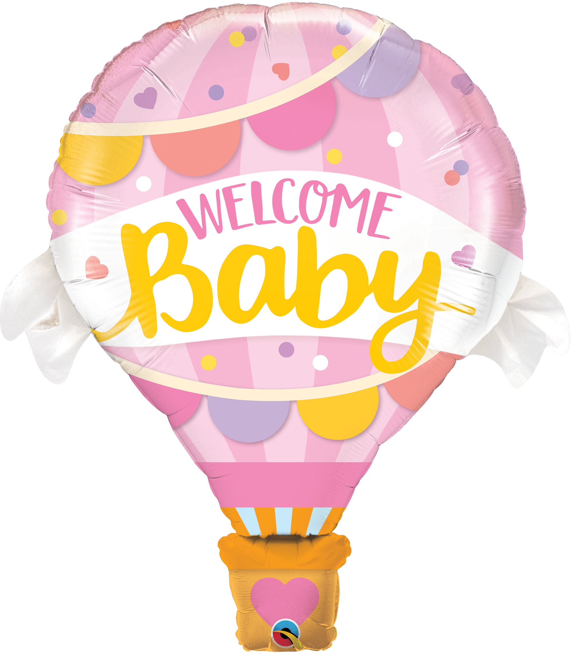 78655_78656B welcome baby pink balloon qualatex foil shape