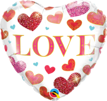 love jewel hearts 18 inch