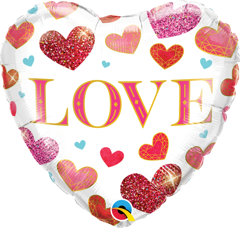 love jewel hearts 18 inch
