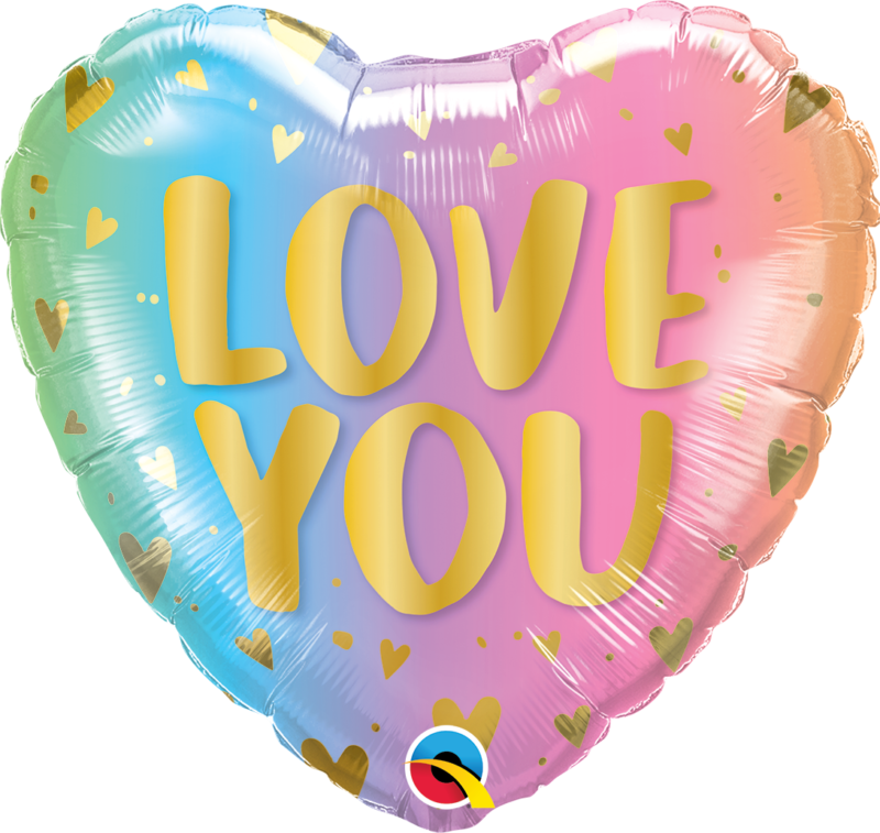 97432_97433B love you pastel ombre & hearts 18 inch