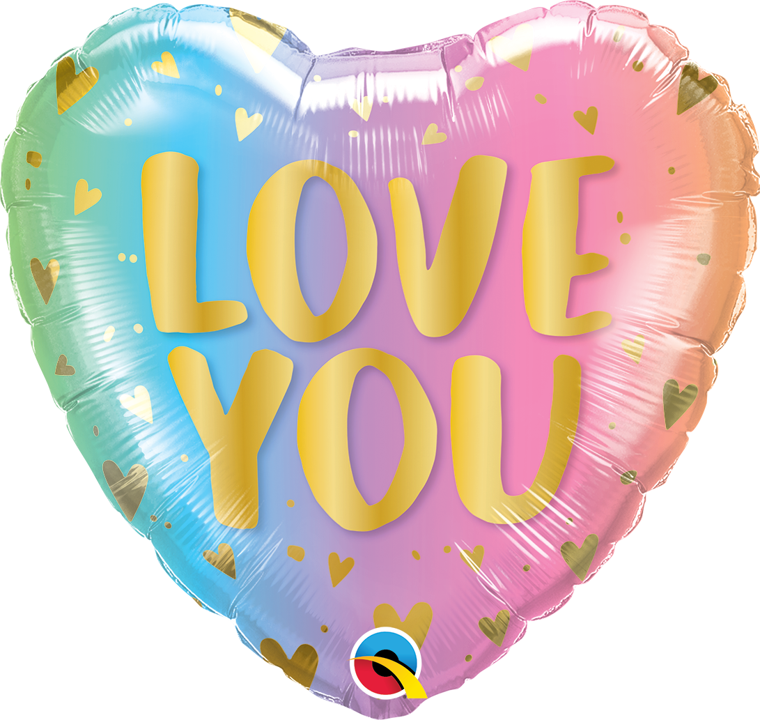 97432_97433B love you pastel ombre & hearts 18 inch