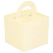10 X IVORY CUBE BALLOON WEIGHT OR FAVOUR BOX