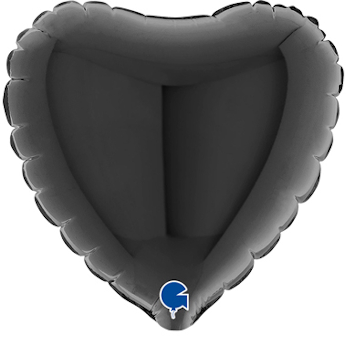 04004K-Heart-04inc-Black-1 black 4" air-fill heart foil balloon