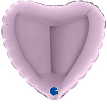 lilac 4" air-fill heart foil balloon