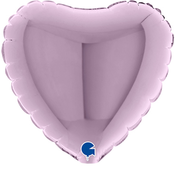 lilac 4" air-fill heart foil balloon