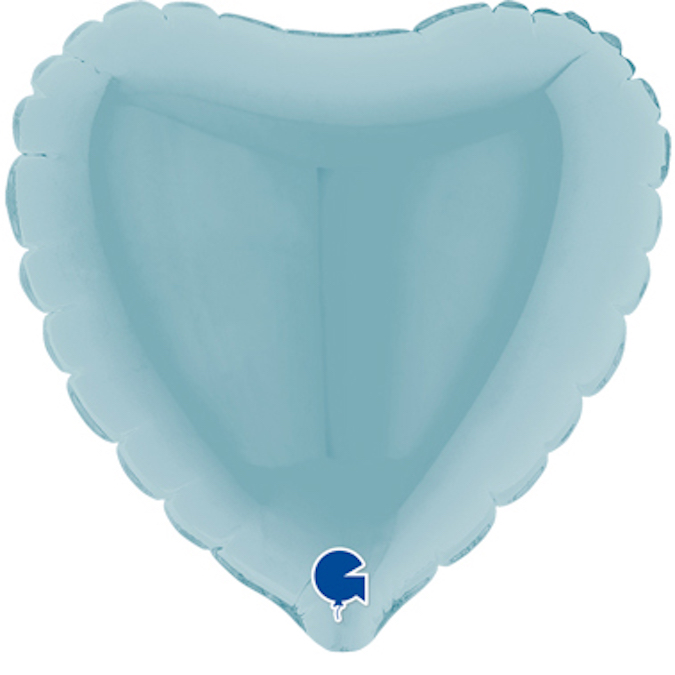 04021PB-Heart-04inc-Pastel-Blue-1 pastel blue 4" air-fill heart foil balloon