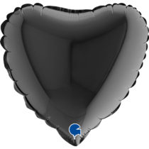 black 9" air-fill heart