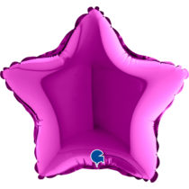 purple 9" air-fill star foil balloon
