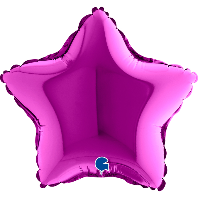 09205P-Star-09inc-Purple purple 9" air-fill star foil balloon
