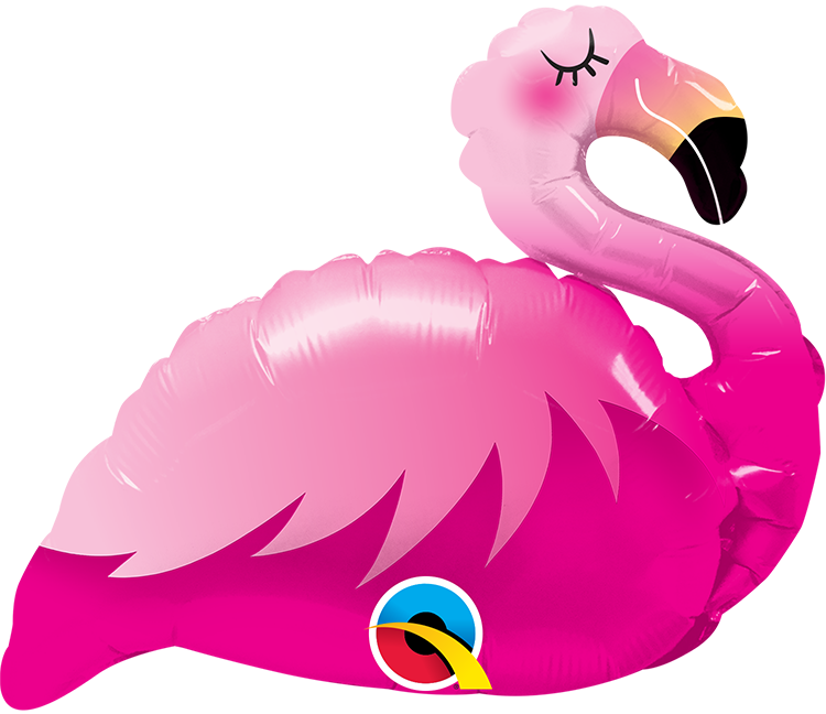 mini pink flamingo mini foil shape 9''
