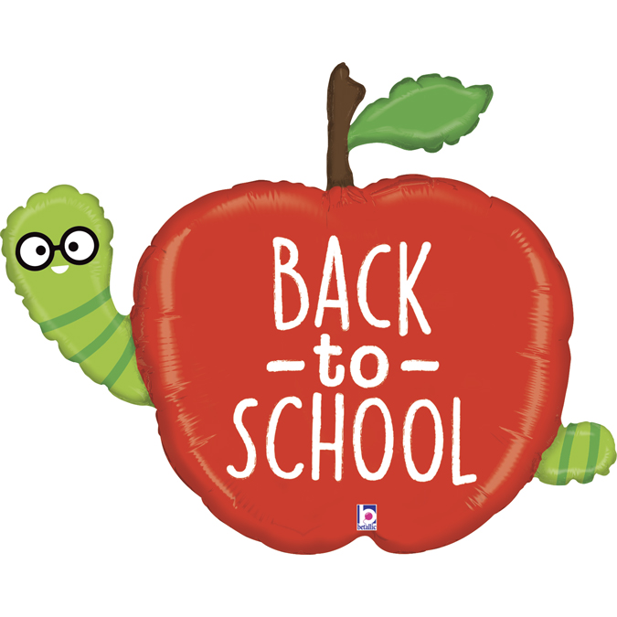 25017-Back-To-School-Apple BACK TO SCHOOL APPLE AND WORM