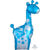 dad & baby blue giraffes supershape