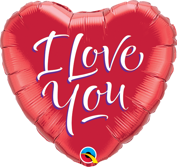 29131B_F&B I love you script modern 9'' heart