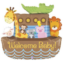 noah's ark welcome baby shape foil balloon
