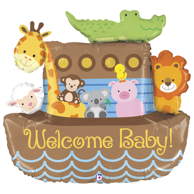 35032-Noahs-Ark-Welcome-Baby noah's ark welcome baby shape foil balloon