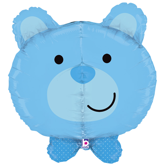 35258-Dimensionals-Baby-Boy-Bear-front baby boy bear 3d shape foil balloon