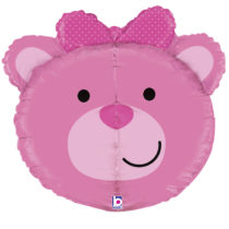 baby girl bear 3d shape foil balloon