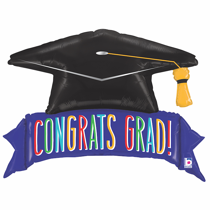 35545-Congrats-Grad-Banner- GRADUATION CONGRATS HAT
