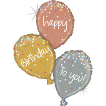rose gold b-day balloons foil shape