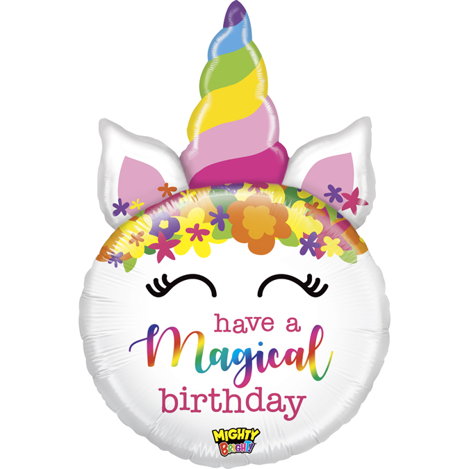 35860WE-Mighty-Birthday-Unicorn mighty birthday unicorn foil shape