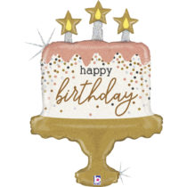 birthday cake confetti foil balloon
