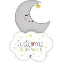 welcome baby moon shape foil balloon