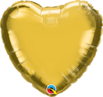 metallic gold 9" heart foil balloon