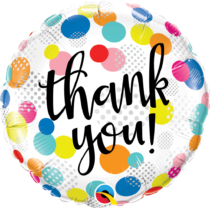 thank you dots upon dots qualatex 18''