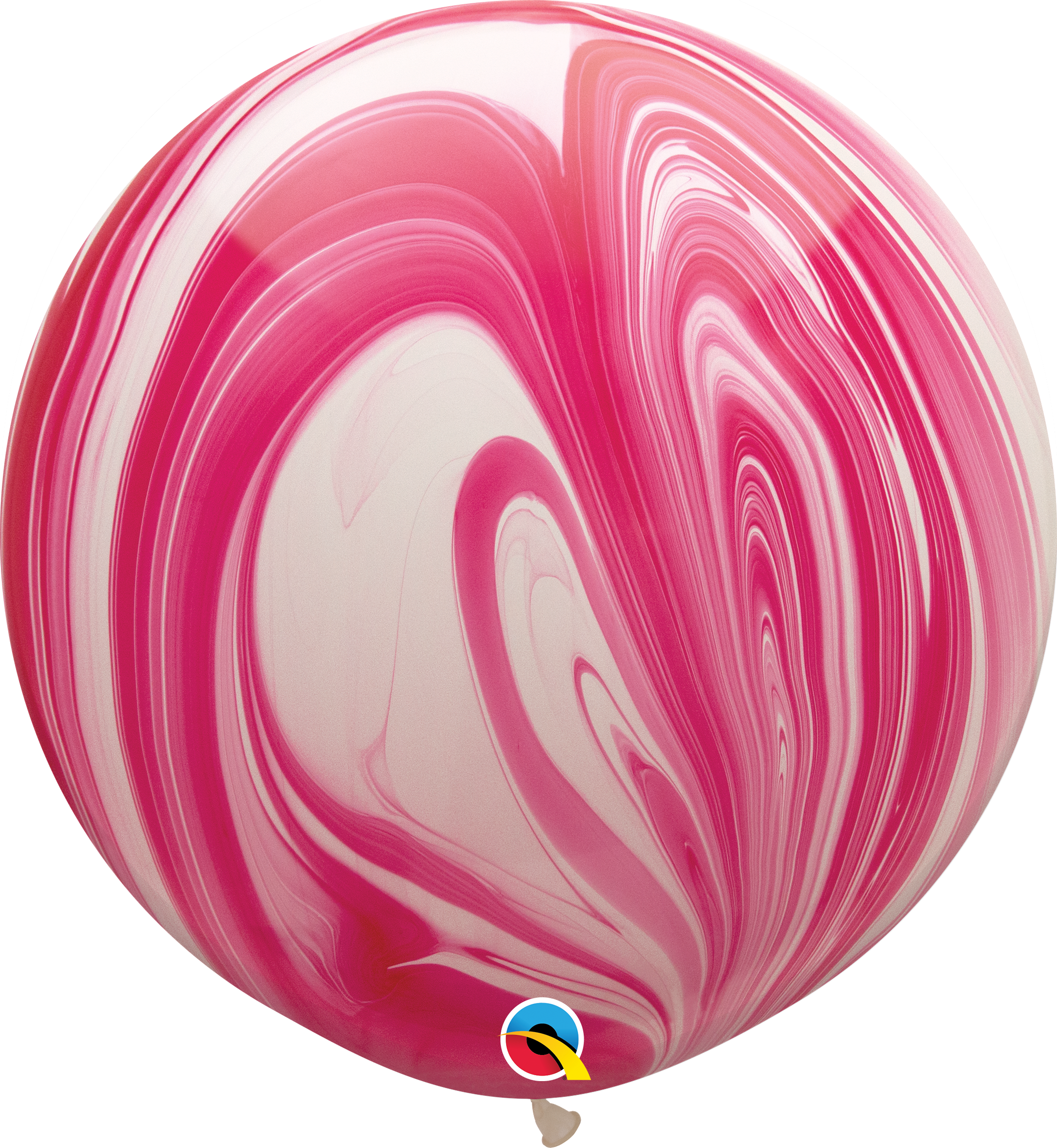 55379B_R&WSA red & white superagate 30 inch latex balloon
