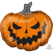 hallows' eve pumpkin supershape foil balloon