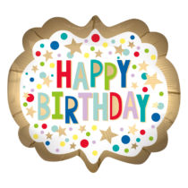 marquee dots birthday supershape foil balloon