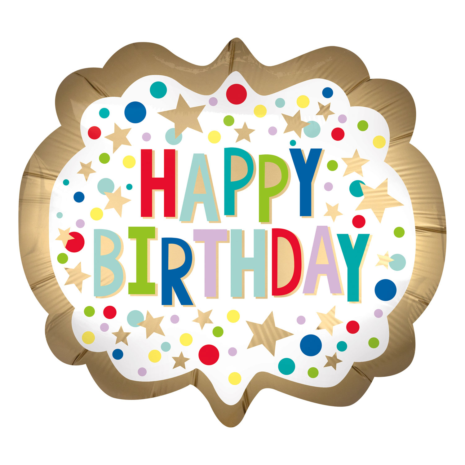 marquee dots birthday supershape foil balloon