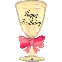 happy birthday glass shape balloon