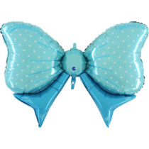 blue ribbon 43" shape foil balloon