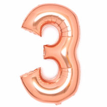 Amscan Large Number 3 Rose Gold Foil