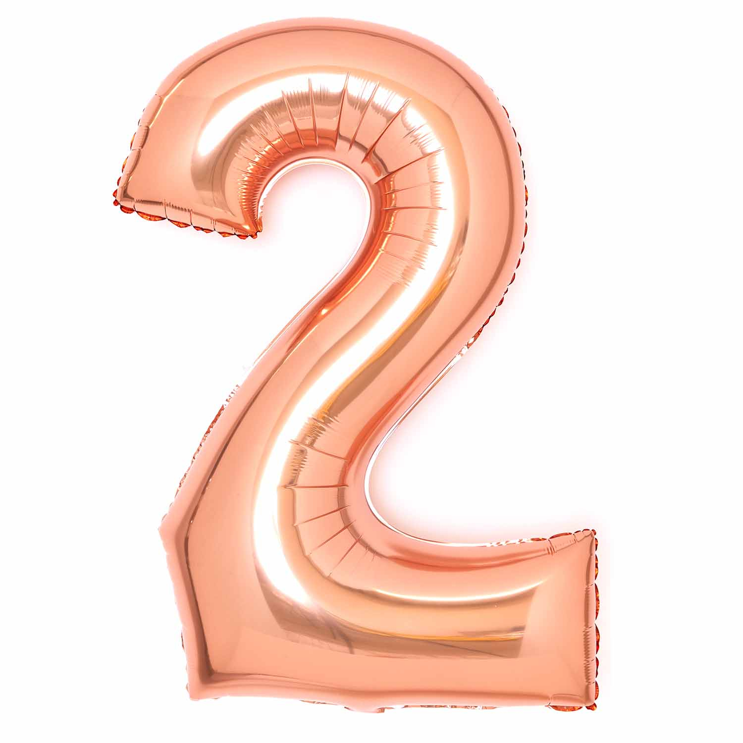 Amscan Large Number 2 Rose Gold Foil