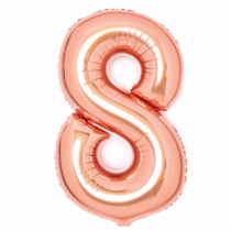 Amscan Large Number 8 Rose Gold Foil