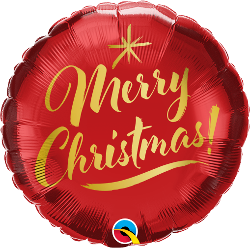 89742B christmas gold script red mini