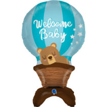 welcome baby boy standup foil balloon
